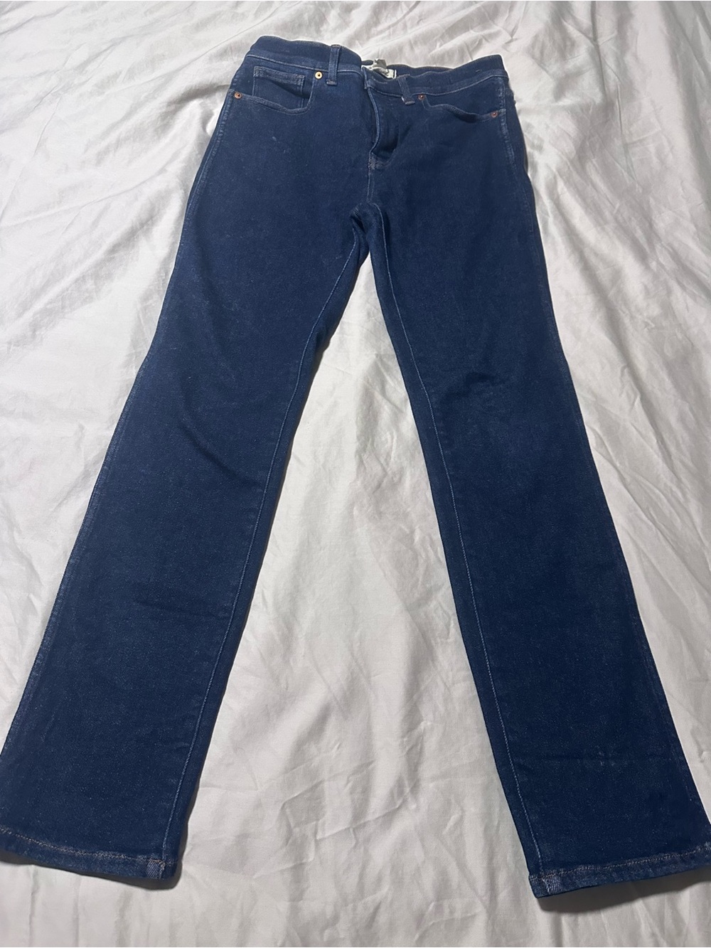 Madewell Women’s Dark Wash Mid-Rise Stovepipe Jean